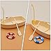 Viodmss 2 Sets Swimming Ring Miniature Boat Life Ring Oars Canoe Boat Cruise Toy Plastic Sailboat Household