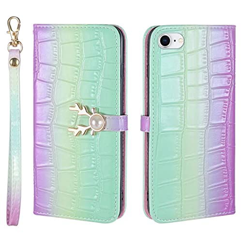 Sanmili iPhone SE ケース 第3世代 第2世代 iPhone8 ケース iPhone7 ケース 人気 手帳型 携帯カバー カード収納 スタンド機能 鹿の頭の ストラップ付き