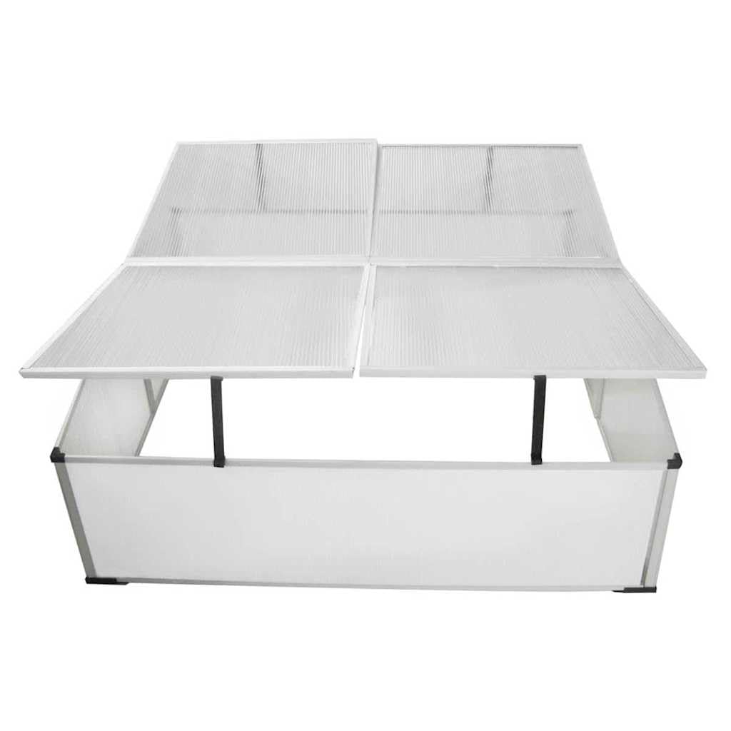 Gewächshaus mit 4 Deckeln, 108 x 110 x 41 cm, aus Polycarbonat