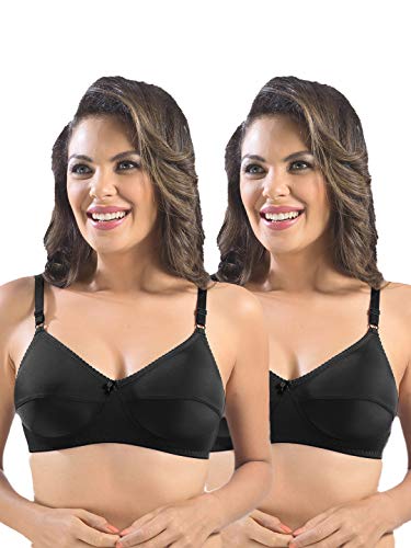Image of SONARI Womens Cotton Everyday Bra | Non Padded, Wire Free, Comfortable Bra with Seamed Cups | Medium Coverage, Hook and Eye Closure for Everyday Wear | Adjustable Strap for a Customized Fit - Loreal