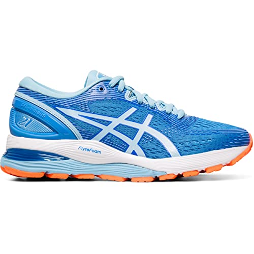 ASICS Women's Gel-Nimbus 21 Running Shoes, 9M, Blue Coast/Skylight