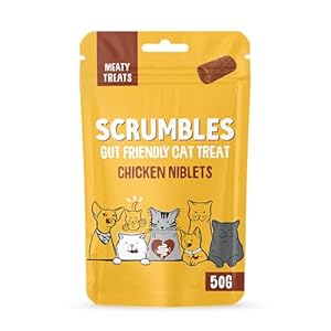 Scrumbles Meaty Treats for Cats, Air Dried Chicken Niblets Treats 50g
