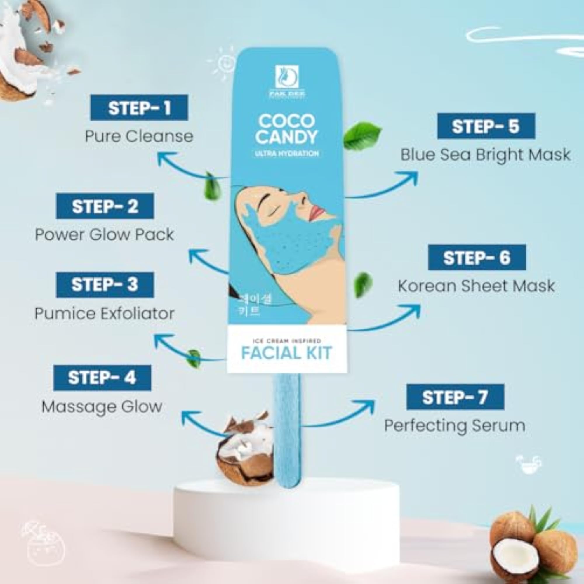 Pakdee Coco Candy Ultra Hydration Ice Cream Facial Kit