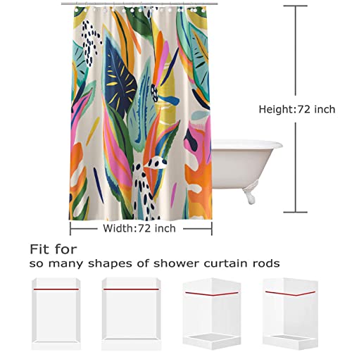 Alalal Abstract Art Shower Curtains For Bathroom, Polyester Fabric Shower Curtain Sets With 12 Hooks, Waterproof Modern Bathroom Decor Curtain, Machine Washable,72X72 Inch #TOP5