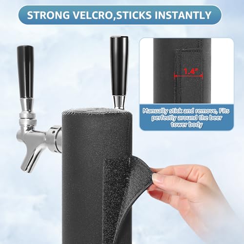 Double Tap Beer Tower Cooler Insulator, Kegerator Tower Sleeve by WELLBOM - Used condition - Image 4