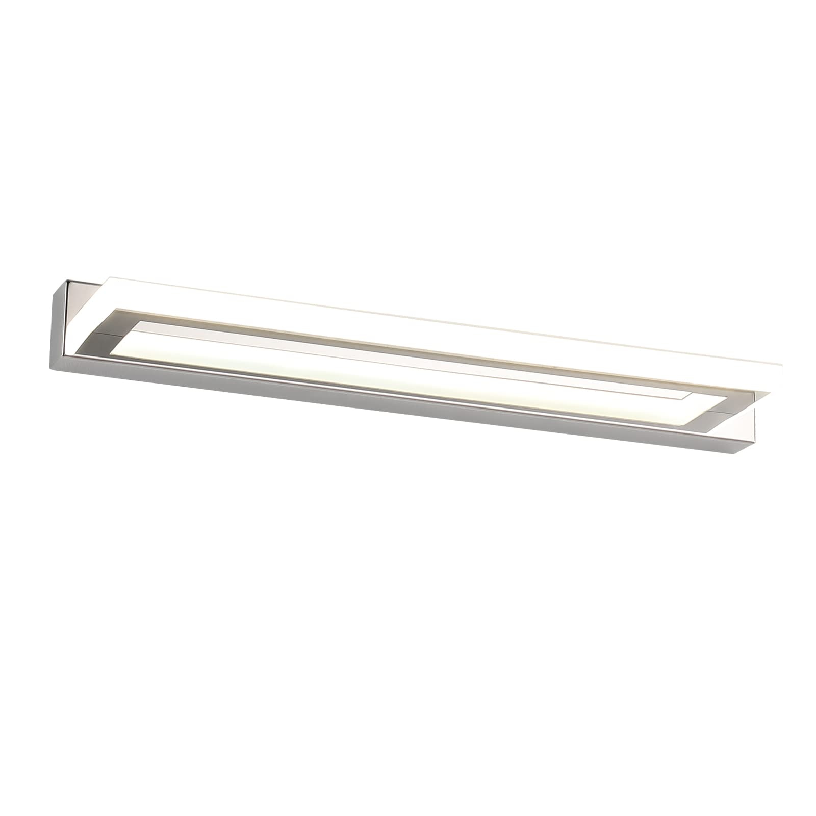 LED Spiegelleuchte Bad 42cm - Moderne Badezimmerlampe mit IP44, Chrom Finish, 9W 4000K für Spiegel und Wand