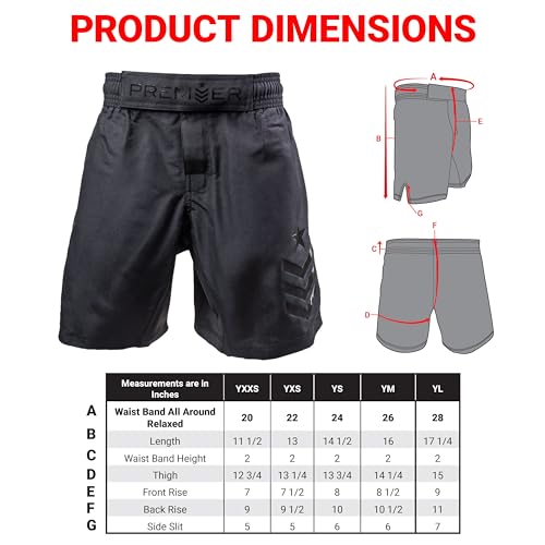 Revgear Meninos Shorts De Mma E Boxe Juvenil, Equipamento Muay Thai Kickboxing, Cós Elástico, Costur