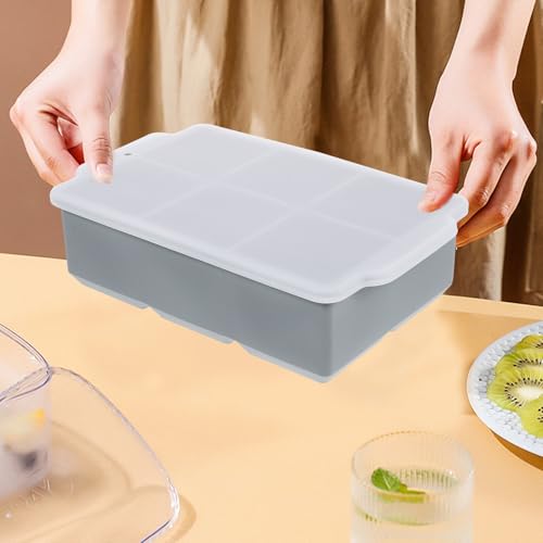 Bandeja para cubitos de hielo de silicona con tapa miniatura 6