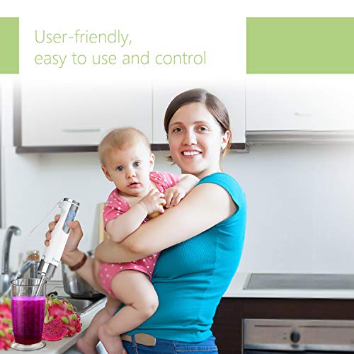 Tsymo 800W Immersion Blender Handheld, 4-In-1 Hand Stick With 6-Speed+Turbo, Mixing Cup, Food Chopper, Whisk Attachment, Bpa-Free #TOP2