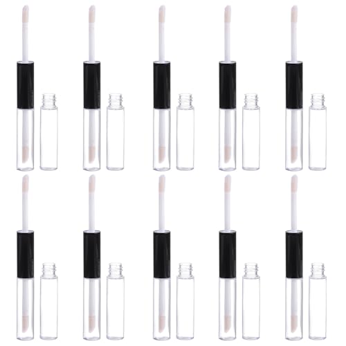 10 Botellas de brillo de labios dobles con tapones de la marca OSALADI para cosméticos