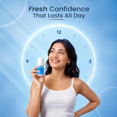 Image of ABSOLUTE Brightening Underarm Roll On | Blue Sea | Unisex 50 ml | Alpha Arbutin, Niacinamide and Aloe Vera | Odour Care and Daily Underarm Care