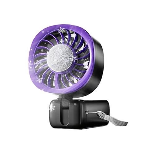 Ventilateur portable rechargeable à main, mini refroidisseur pliable LED - 2