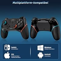 Reddening Switch 2 Controller für Switch/Switch 2/Switch Lite/Switch OLED,Switch Controller mit Doppel Vibration,Switch 2 Pro Controller mit 6 Achsen Gyro,Hall Joystick,Aufwachen,Turbo – Ansicht 7