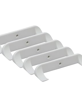 Collectible Car Display Wall Mount | Low Profile Design Compatible with Lego Car Models | Display Cars by Wheels on Wall | Made in USA (White 5-Pack)