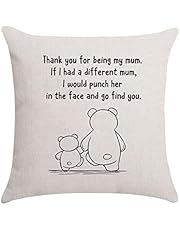 Aocaso Mum Gifts Mother Gifts Mummy Gifts Mom Gifts from Daughter Son Mum Cushion Cover Throw Pillow Cover Birthday Gifts (thank you for being my mum)