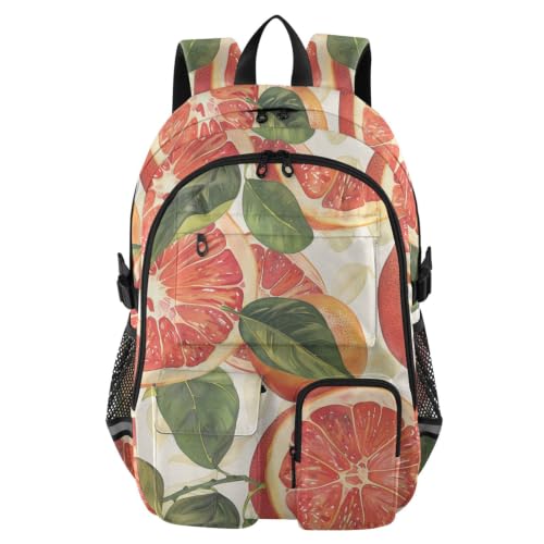 Mochila de viaje grande para evitar el desorden laboral con diseño de pomelo de 17.5''