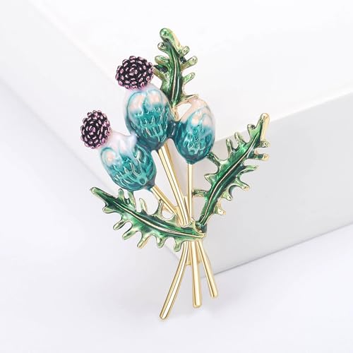 Image of Rhinestone Flower Brooches for Women Enamel Floral Brooch Lapel Pins for Mom Wife Elegant Dress Accessories Mother's Day Jewelry Gifts