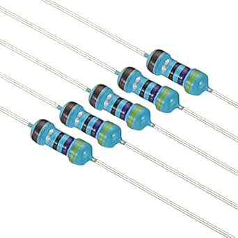 PATIKIL 1100pcs Métal Film Résistance Assortiment Trousse 1 Ohm - 10M Ohm, 110 Valeurs 1/2W 5% Tolérance Pour Bricolage Projets Expériences