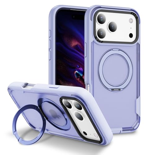 Coque iPhone 14 Plus aimantée avec anneau rotatif violet
