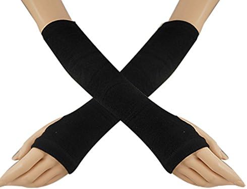Punk EMO Rock Elastic Blacks Arm Warmers Elbow Gloves - 1 pair