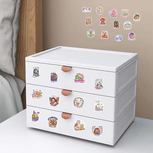 110PCS Holographic Cozy Bookish Stickers, Cute Romance Book Stickers for Book Lovers, Waterproof Vinyl Decals for Laptop, Water Bottle, Booktok, Phone, Journal, Luggage, No Repeats - Image 6