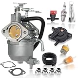 15004-0953 15003-2943 Carburetor Fits for Kawasaki Mule 600 610 SX XC SC 4x4 Models KAF400 KAF400B KAF400A KAF400C KAF400E KAF400D 2005-2019 with Mounting Gaskets & Fuel Pump