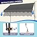 KELIXU Manual Retractable Awning, 118-Inch Adjustable Retractable Awnings for Patio Door Exterior Sunshade Shelter, Window Awning Canopy with UV Protection for Backyard, Garden, Balcony - Gray