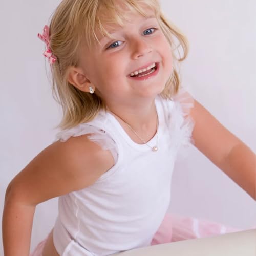 S925 Sterling Silver Pearl Necklace and Pearl Earrings,Birthday Gifts for Women Girls Age 7 9 10 13 16 18 21 30 40 50 60, Christmas Day Gifts for Daughter, Mom, Friend, Wife3