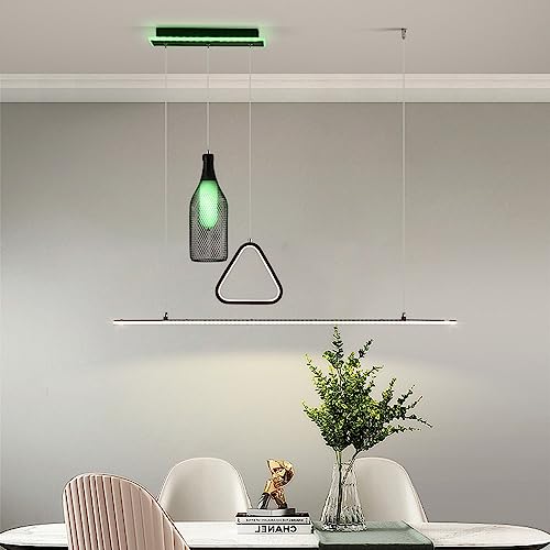 Chandelier de plafond LED 32W long réglable avec télécommande pour bar