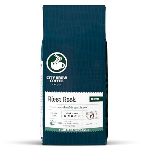 City Brew River Rock Descafeinado Café en Grano 12 oz