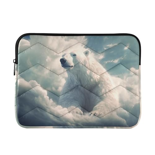 Funda para portátil blanca Cloud Bear para 13-14 pulgadas miniatura 1