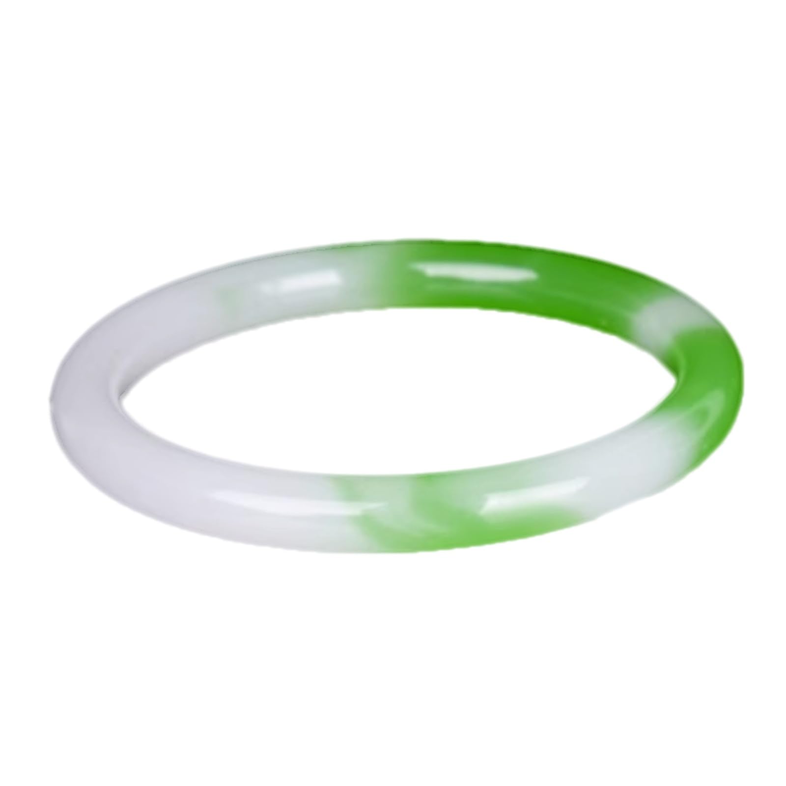 Bracelet en jade naturel femme vert blanc - Bijou jonc et bracelet porte-bonheur