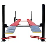 KT-4H950 Four Post Lift 9500 lbs Capacity, 110V 3.0 HP, Extra Wide 113', Max Lifting Height 84.5', Aluminum Ramps with Casters, Car and Truck Parking Hoist