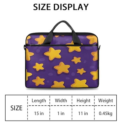 Maletín para portátil con estampado de estrellas amarillas 15 pulg miniatura 2