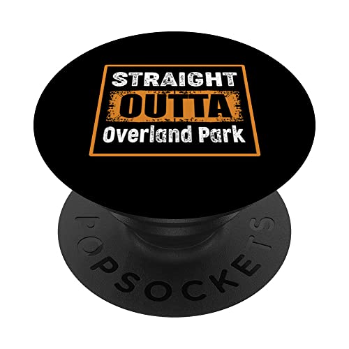 Recta Outta Overland Park Kansas USA Humor Vintage PopSockets PopGrip Intercambiable