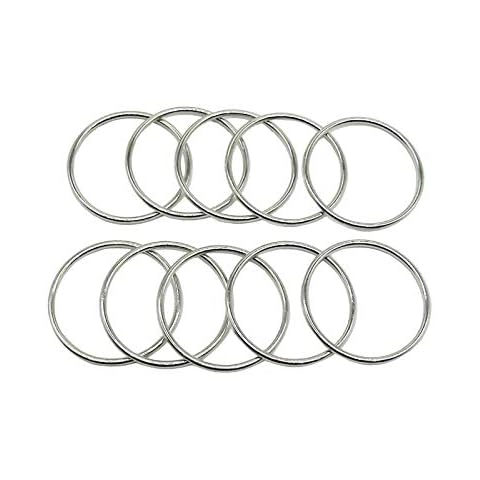 PEPRMROE 10 Pcs 2 inch Silver Metal Hoop Ring Macrame Ring for Dream Catcher Crafts Decoration DIY Projects Cover
