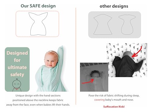 Image of bebon Transition Swaddle - Baby Wearable Blanket - Cozy Sleep Sack, Wrap with 2-Way Zipper - 95% Bamboo Viscose, 5% Spandex (CozyGrey, Medium 6-12 Month)