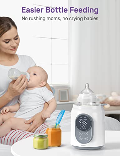 Nuliie Fast Bottle Warmer, 6-In-1 With Larger Lcd Display Smart Temperature Control And Automatic Shut-Off, Bpa Free Baby Bottle Warmer For Breastmilk Or Formula #TOP7