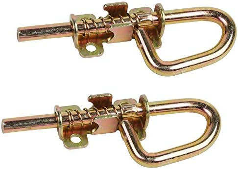 Spring Barrel Bolts - Loop Style Door Latch Hardware Lock Barrel Bolt Gate Latches for Shed,Gates,Doors,Garden,Wooden Window,Fence,Playhouse,Chicken coop,include Screws|1 Pair