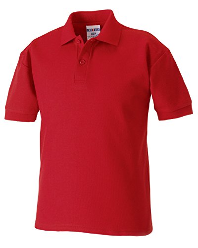 Jerzees Polo uni en polycoton pour enfant - Rouge - 5-6 ans Cover