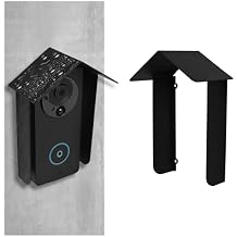 Ring Doorbell Rain Cover Weatherproof for Outside, Metal Anti-Glare Door Bell Chime Cover, Garage Door Video Keypad Access Control Keypad Cover for Most Video Doorbells