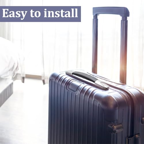 2 Pcs Luggage Handle Replacement, 23cm Black Long Strap Grip, Heavy Duty Suitcase Strap Spare Carrying for Travel Case Repair3