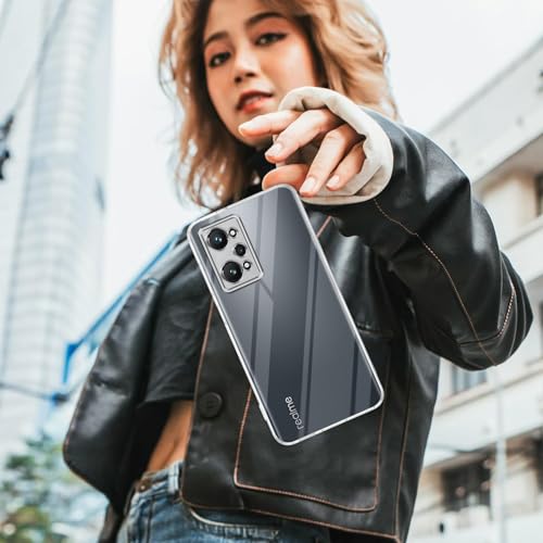Image of Jkobi Back Cover for Realme GT Neo 2 (Silicone Clear Shockproof Case with Camera Protection | Soft and Flexible | Transparent)