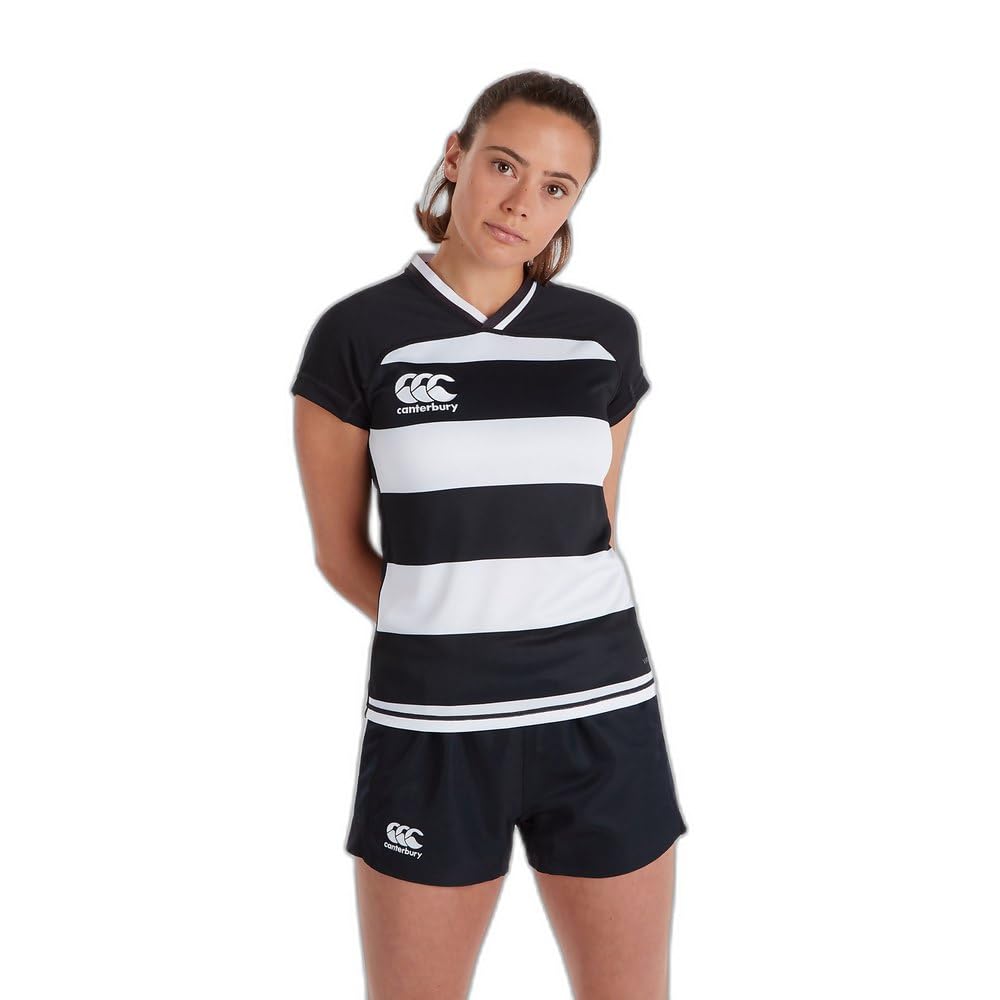 Canterbury Vapodri Evader À Rayures Maillot Rugby Femme