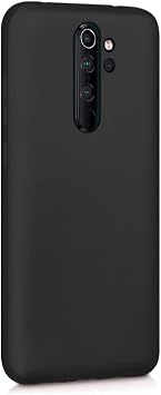 KZY İLETİŞİM Xiaomi Redmi Note 8 Pro ile uyumlu Kapak Mat Siyah Silikon Lux Kılıf