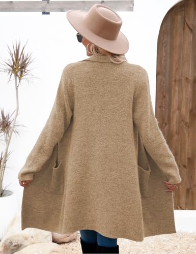 Image of CiCiBird Women Fall Long Cardigan Sweater Trendy Knit Jacket Coat Dressy Blazer Coatigan