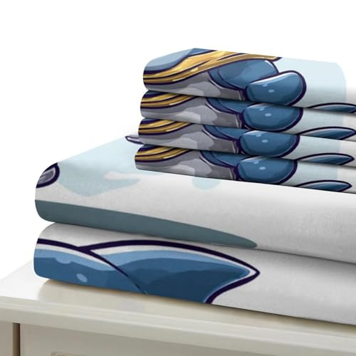 Housse de couette basket requin 135x200cm en microfibre 3D haute résistance - 7