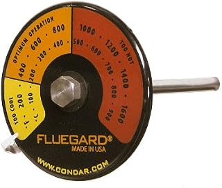 Condar FlueGard Thermometer (3-39). Most Precise Readings for Double Wall Pipe. Durable Genuine