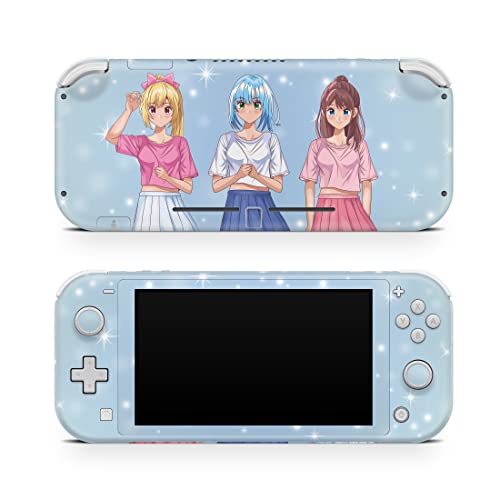 Skin bleu pour Nintendo Switch Lite autocollant 3M anti-bulles et anti-rayures