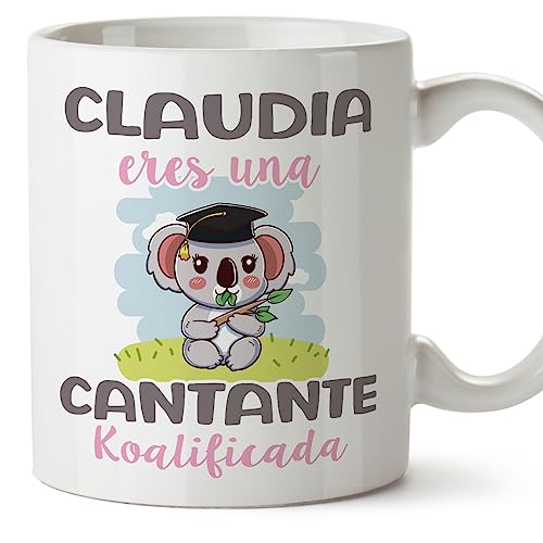 MUGFFINS Tazas Personalizadas para CANTANTE - En Español - Koalificados Personalizados - 11 oz / 330 ml - Regalo Personalizable original y divertido